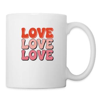 Liebe Liebe Liebe Liebe - Tasse - Weiß - Rechts