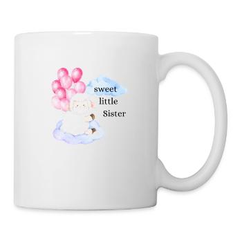 sweet little sister Schaf - Tasse - Weiß - Rechts