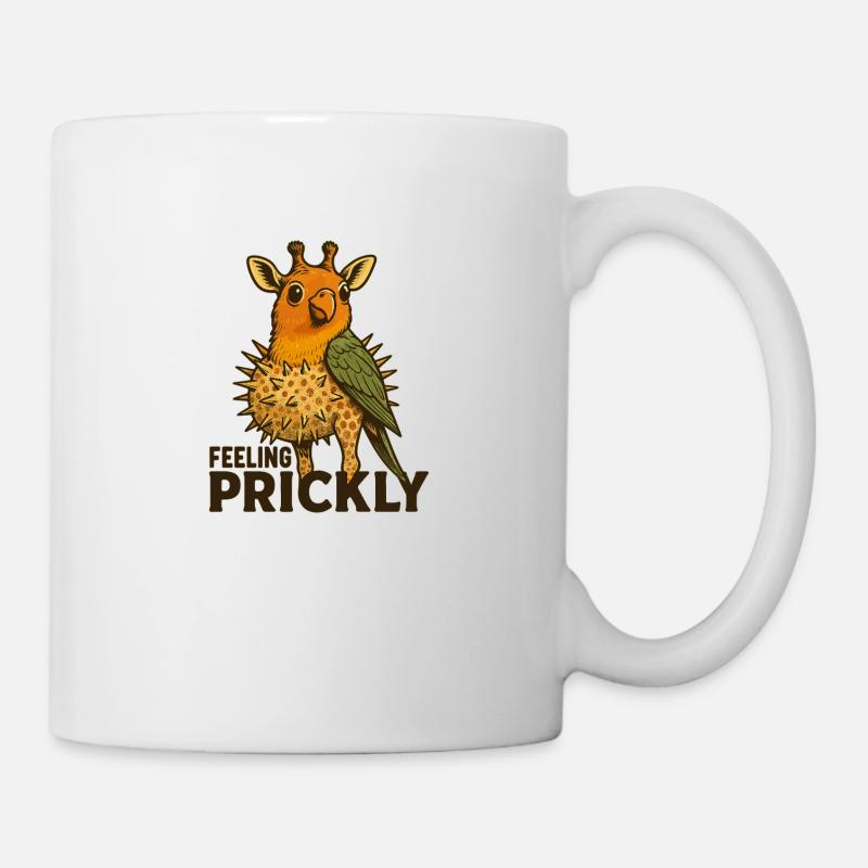 Vogel Giraffe Igel - Tasse - Weiß