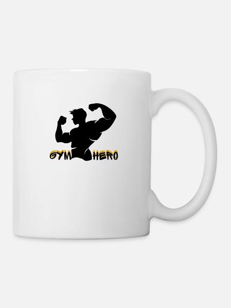 gym hero - Tasse - Weiß