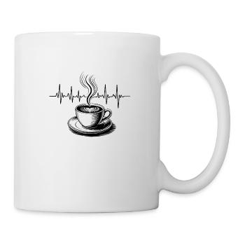 Battement de cœur café - Mug blanc - blanc - Droite