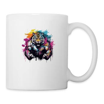 Tiger Muskeln - Tasse - Weiß - Rechts