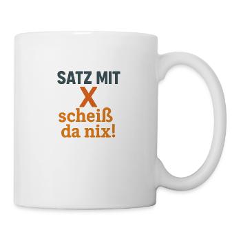 Satz mit X - Tasse - Weiß - Rechts