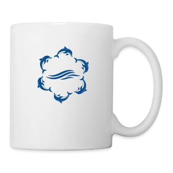 Tanzende Delfine - Tasse - Weiß - Rechts
