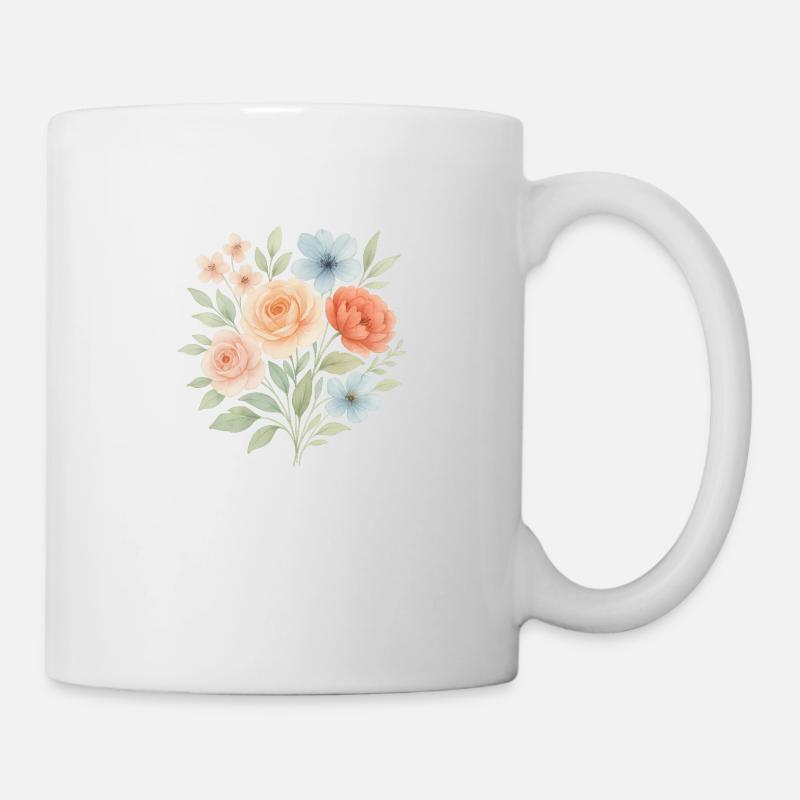 Blütentraum – nostalgisch & zart - Tasse - Weiß