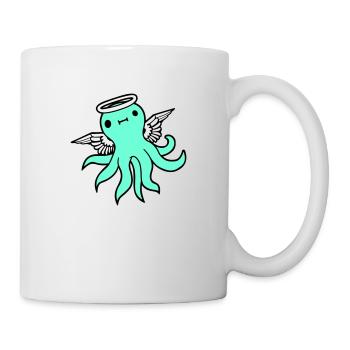 Pieuvre Ailes d’ange Halo Pieuvre volante - Mug blanc - blanc - Droite