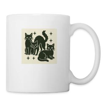 Black Cat Threesome - Mug - white - Right