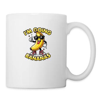 Kawaii Chibi Banana – I'm Going Bananas Lustiges Essen - Tasse - Weiß - Rechts