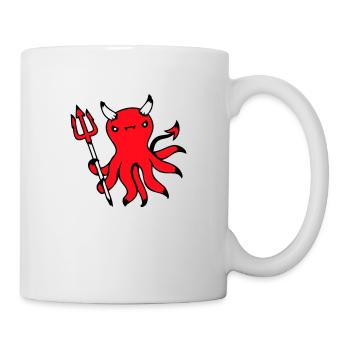 Oktopus Teufel Hölle Satan Böse Fegefeuer Frech - Tasse - Weiß - Rechts