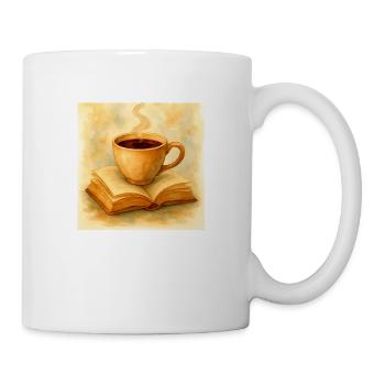 Livre et café - Mug blanc - blanc - Droite
