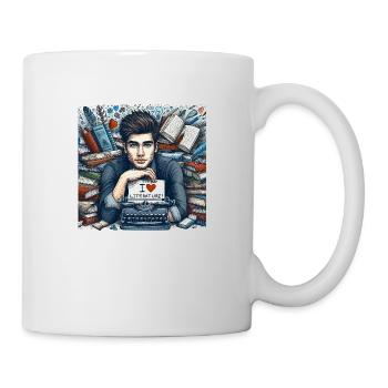 Ich liebe Literatur - Tasse - Weiß - Rechts