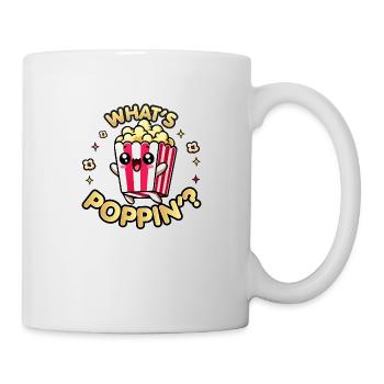 Kawaii Chibi Popcorn – What's Poppin' Funny Food - Mug - white - Right