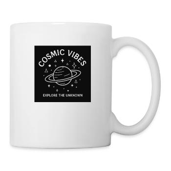 COSMIC VIBES – Unisex Design - Tasse - Weiß - Rechts