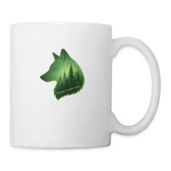 grüner Fuchskopf - WiederWilderLeben - Tasse - Weiß - Rechts