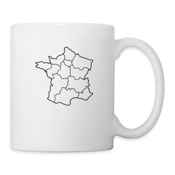 France map with all states - Mug - white - Right