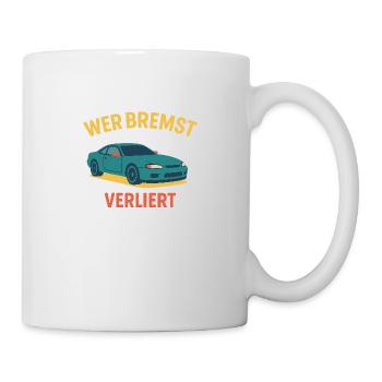 Qui freine perd - Mug blanc - blanc - Droite