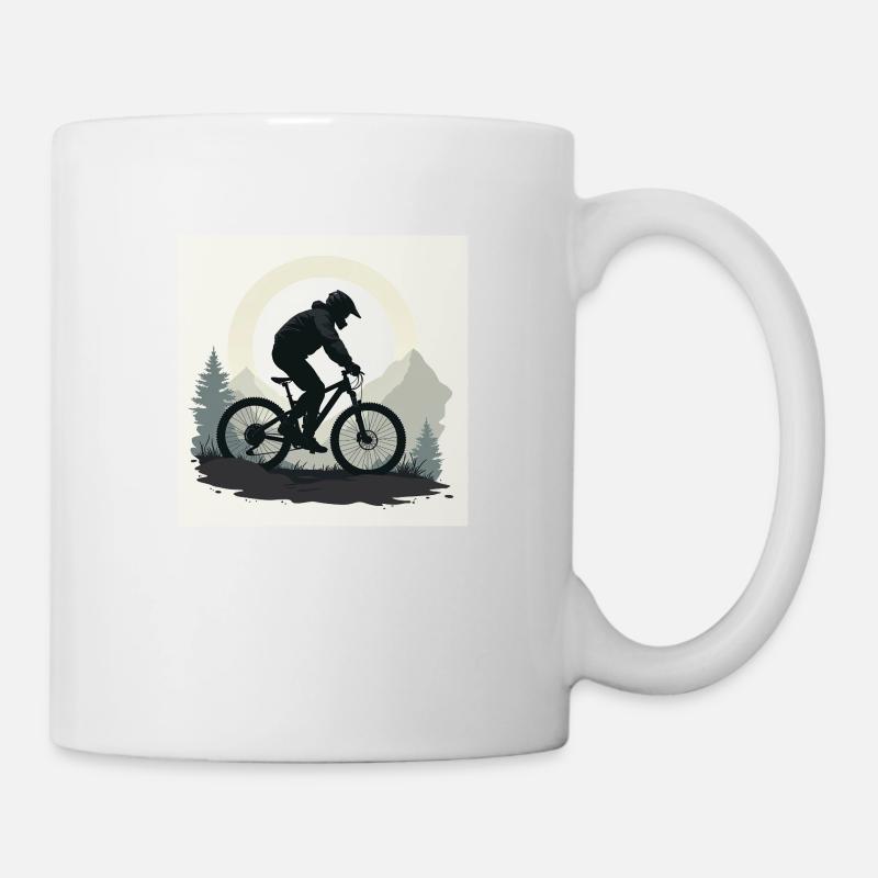 MTB in the Mountains and Forest. - Mug - white