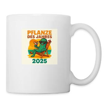Pflanze des Jahres 2025 – Lustiges Kaktus Shirt - Tasse - Weiß - Rechts