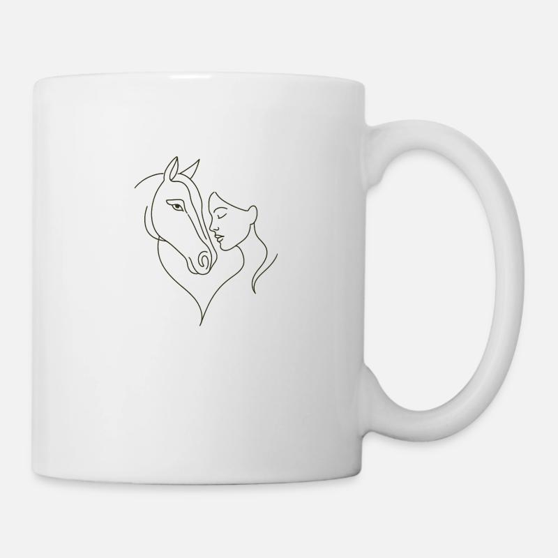 Pferde knuddeln - Tasse - Weiß