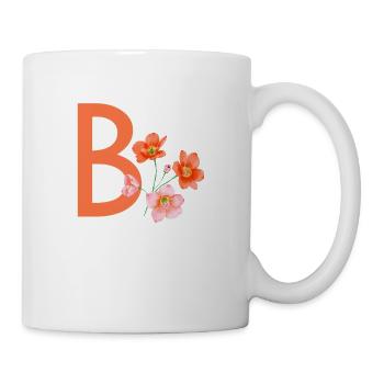 B with flowers - Mug - white - Right