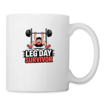 Leg Day Survivor Fitness - Tasse - Weiß - Rechts