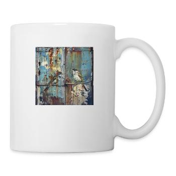 Graffiti Songbirds Rust Metal Container Urban - Mug - white - Right