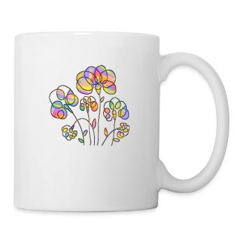 Blumen - Tasse - Weiß - Rechts