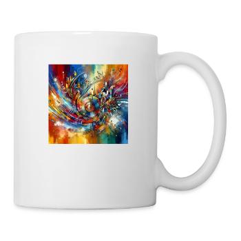 Explosion de Couleurs Abstraites - Mug blanc - blanc - Droite