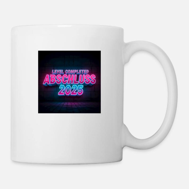 Stylisches Abschluss 2025 Design – Perfekt - Tasse - Weiß