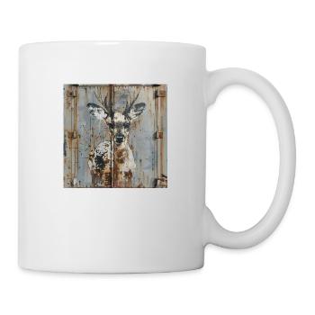 Graffiti Deer Rust Metal Urban Container Door - Mug - white - Right