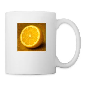 Zitrone spalten - Tasse - Weiß - Rechts