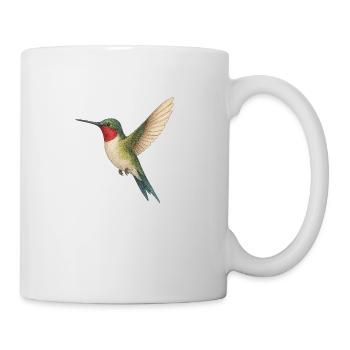 Rubinkehl-Kolibri – Natur trifft Eleganz - Tasse - Weiß - Rechts