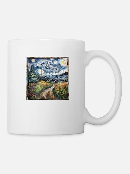 Graffiti Landscape Fields Rust Metal Urban - Mug - white