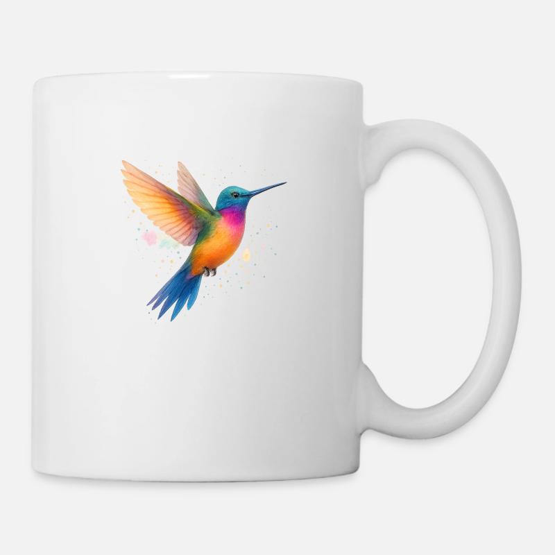 Tanzender Regenbogen-Kolibri - Tasse - Weiß