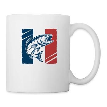 Rot, Weiß & Bass – Frankreich - Tasse - Weiß - Rechts