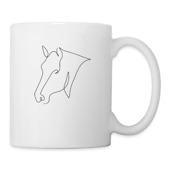 Frange minimale noire - Mug blanc - blanc - Droite
