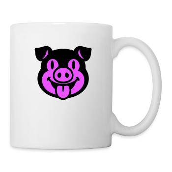 Tête de porcelet - Mug blanc - blanc - Droite