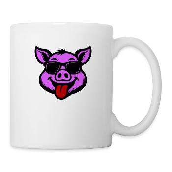 Party Sau Schwein Lustig - Tasse - Weiß - Rechts