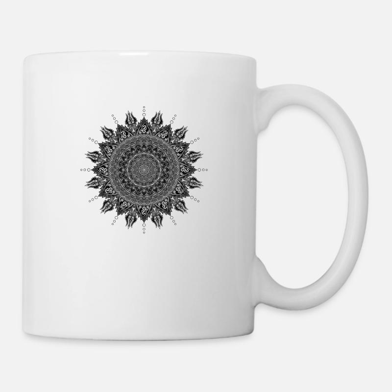 Tibetisches Mandala von Owan - Tasse - Weiß