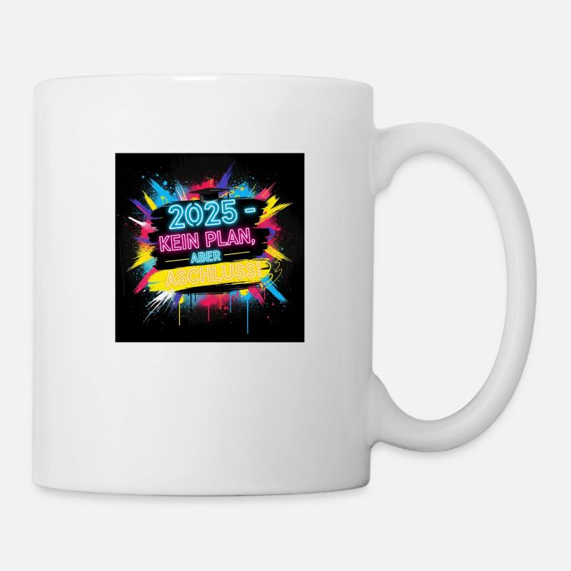 Stylisches Abschluss 2025 Design – Perfekt - Tasse - Weiß