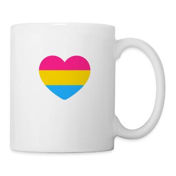 Pan Flag Coeur - Mug blanc - blanc - Droite