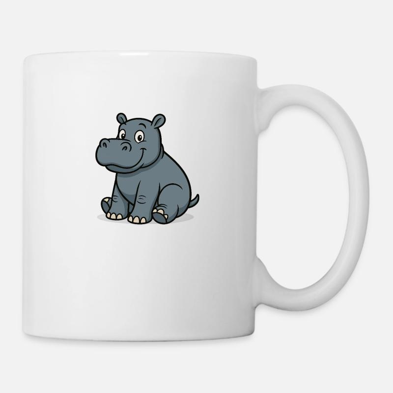 Cute hippopotamus - Mug - white