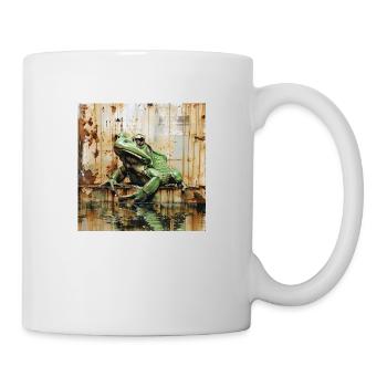 graffiti tree frog rust metal urban street art - Mug - white - Right