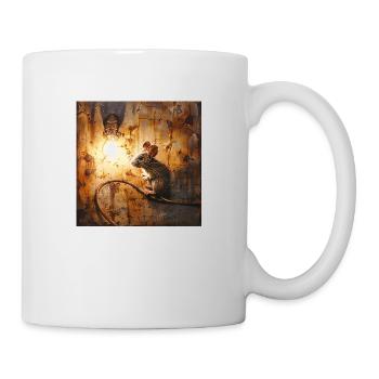 Graffiti Mouse Lamp Rust Metal Urban Street Art - Mug - white - Right