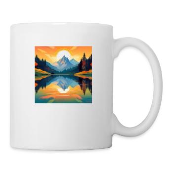 Artistic Sunset Landscape: Bold Nature Design - Mug - white - Right