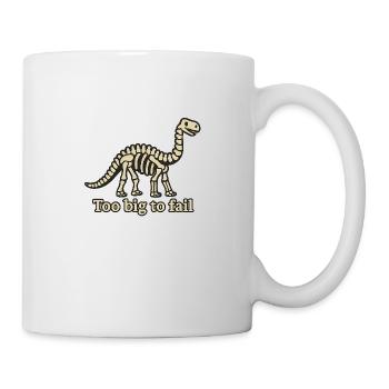 Brontosaurus Skelett too big to fail - Tasse - Weiß - Rechts