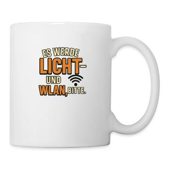 Es werde Licht und WLAN bitte - Tasse - Weiß - Rechts