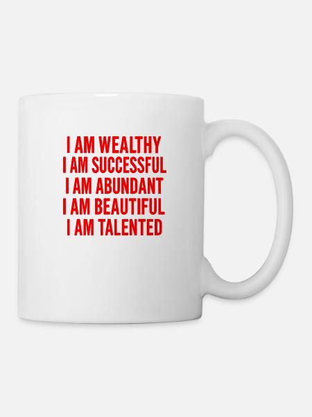 Affirmations puissantes de l’amour de soi - Mug blanc - blanc