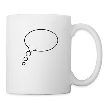 Denkblase Design - Tasse - Weiß - Rechts