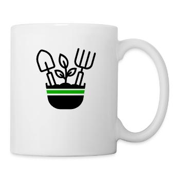 Gartenarbeit Gärtner Symbol - Tasse - Weiß - Rechts